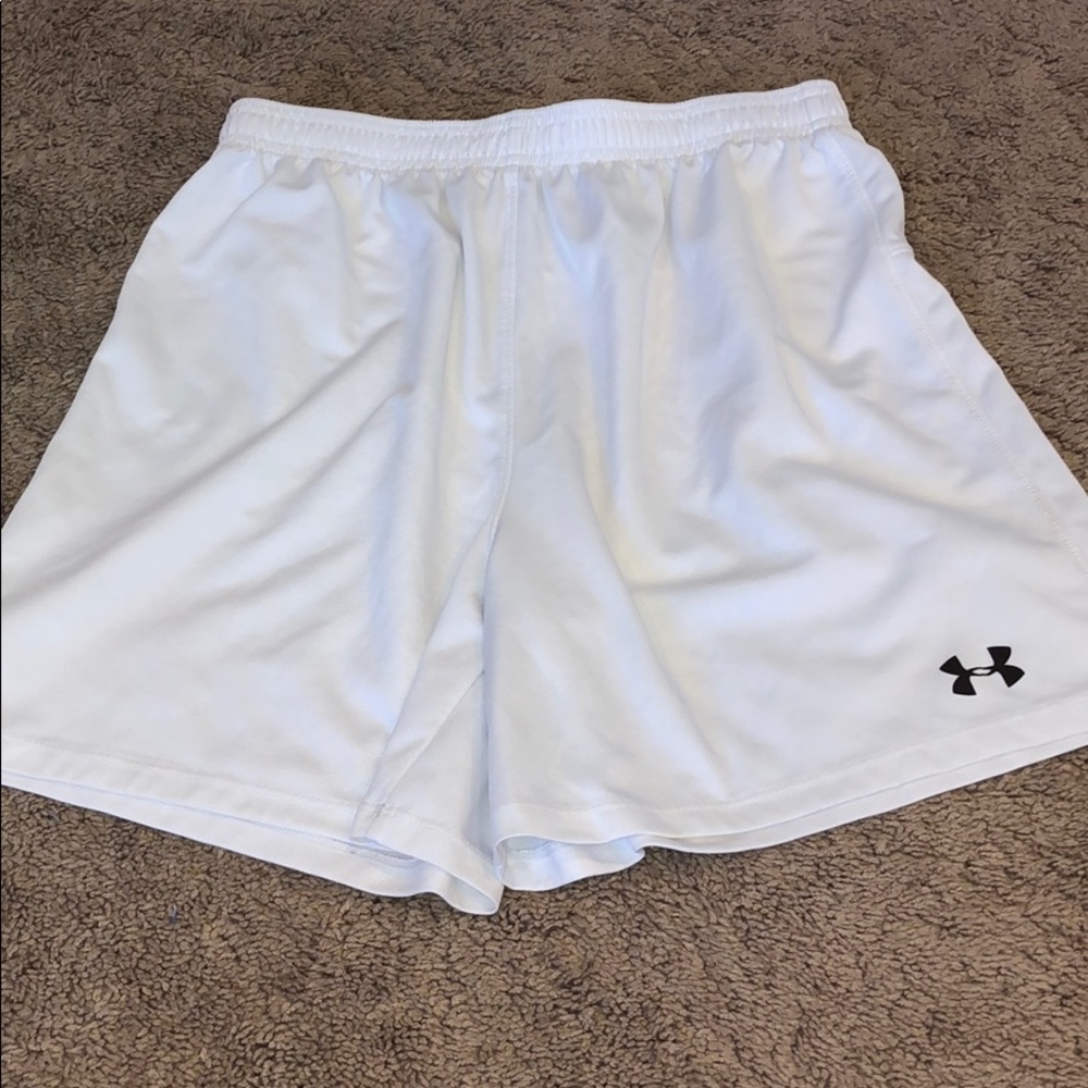 white under armour soccer shorts
